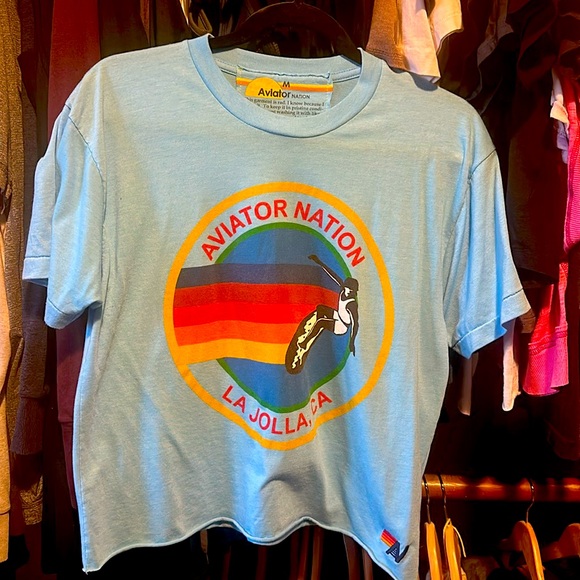 Sky Blue Aviator Nation Tee - Picture 1 of 2